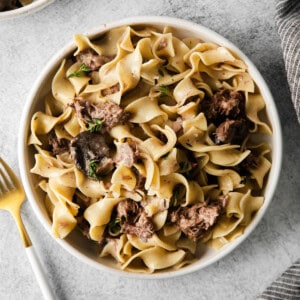 slow cooker beef stroganoff