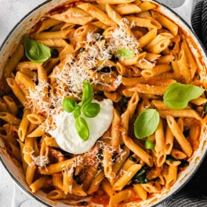 ricotta pasta in dish