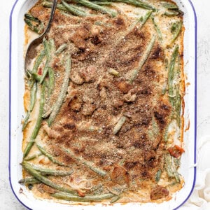 green bean casserole with bacon