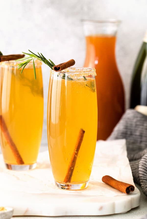 Apple cider mimosa