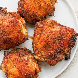 chicken thighs on plate