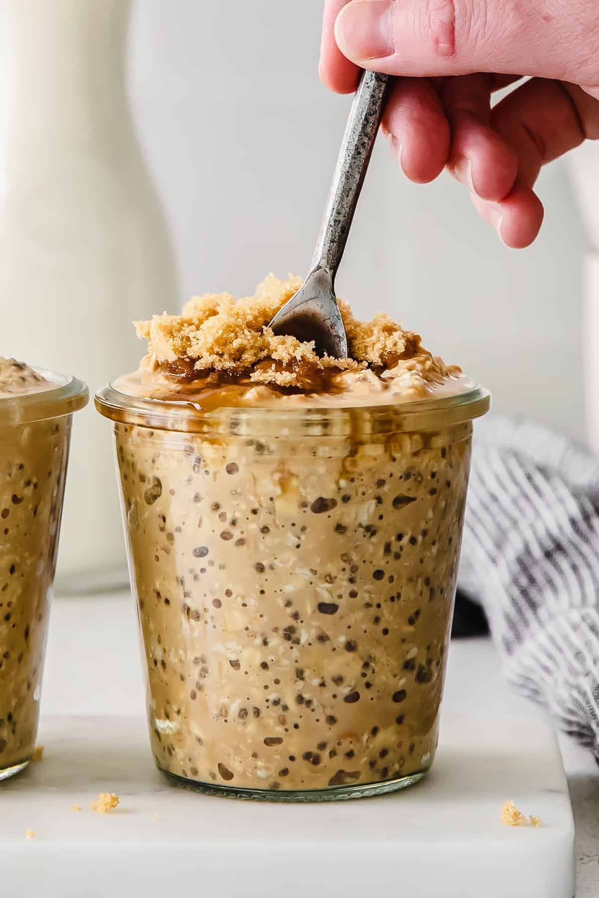 overnight oats in jar