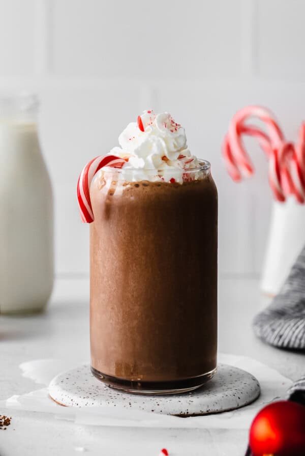 protein shake in glass