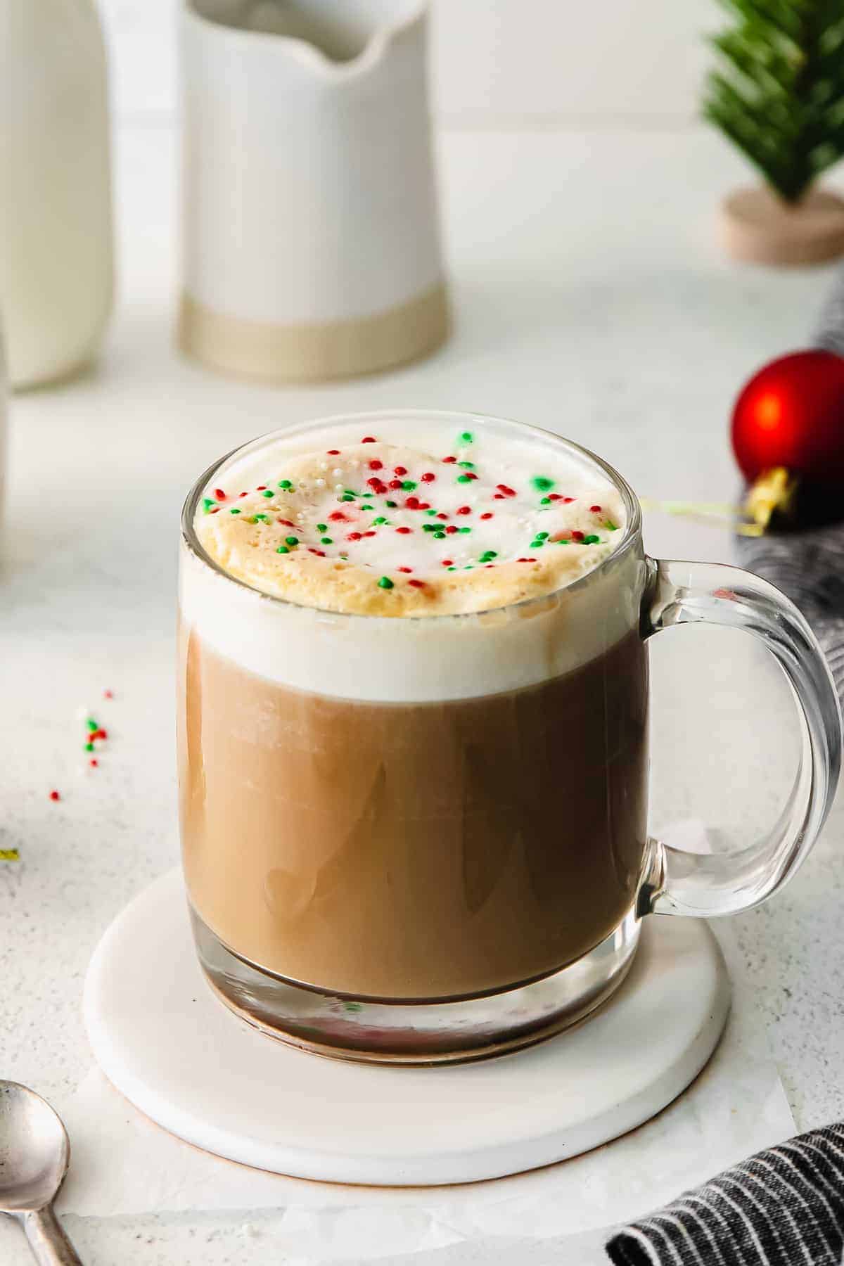 latte on counter