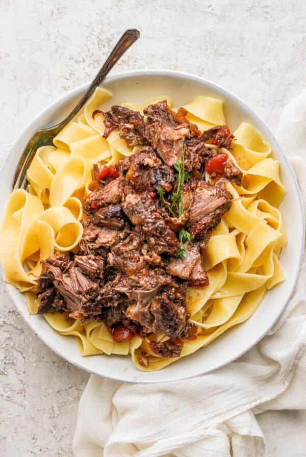 Short Rib ragu on a plate