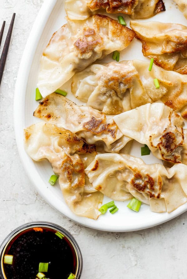 Pork Dumplings on plate