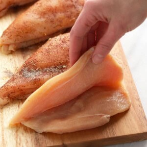 sliced chicken breast.