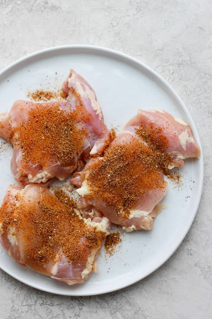 moroccan chicken with spices on plate