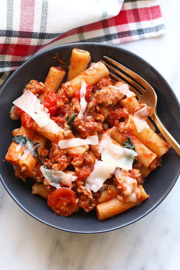 pasta in bowl