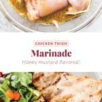 Chicken thigh marinade.