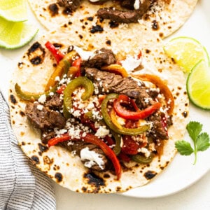 Steak fajitas.