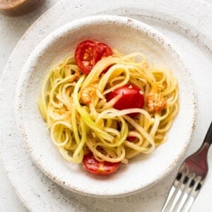 Papaya salad in a bowl.