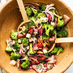 Strawberry broccoli salad.