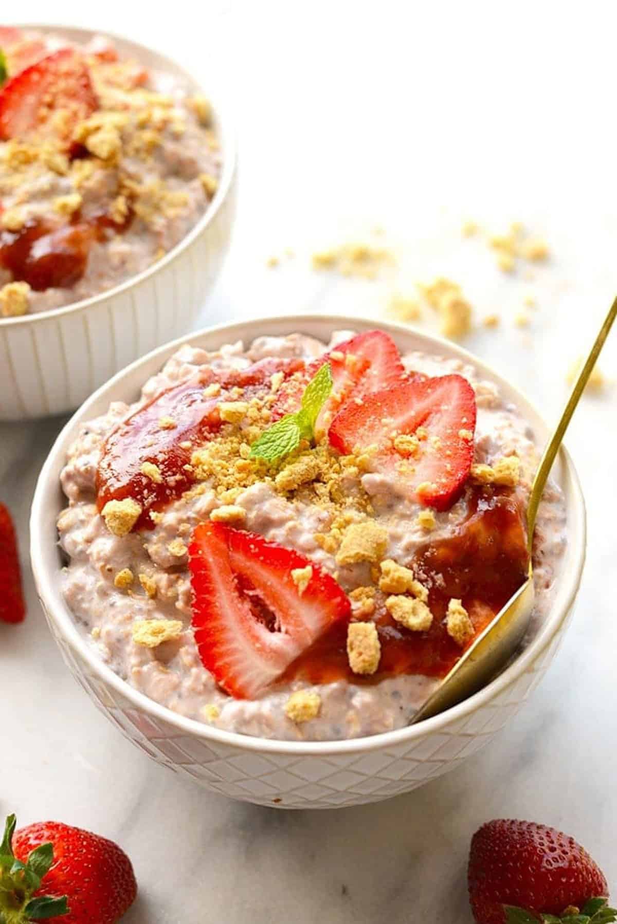 oatmeal in bowl.