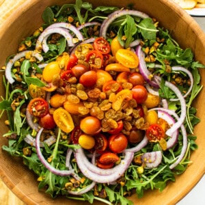 Salad ingredients in a salad bowl.