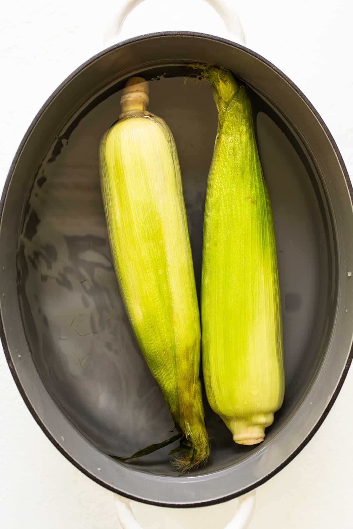 corn soaking in water.