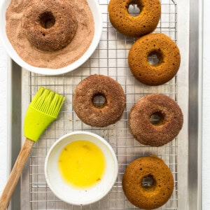 donuts on drying rack.