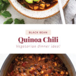 black bean quinoa chili pin.