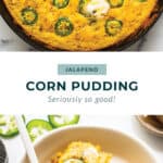 Jalapeno corn pudding