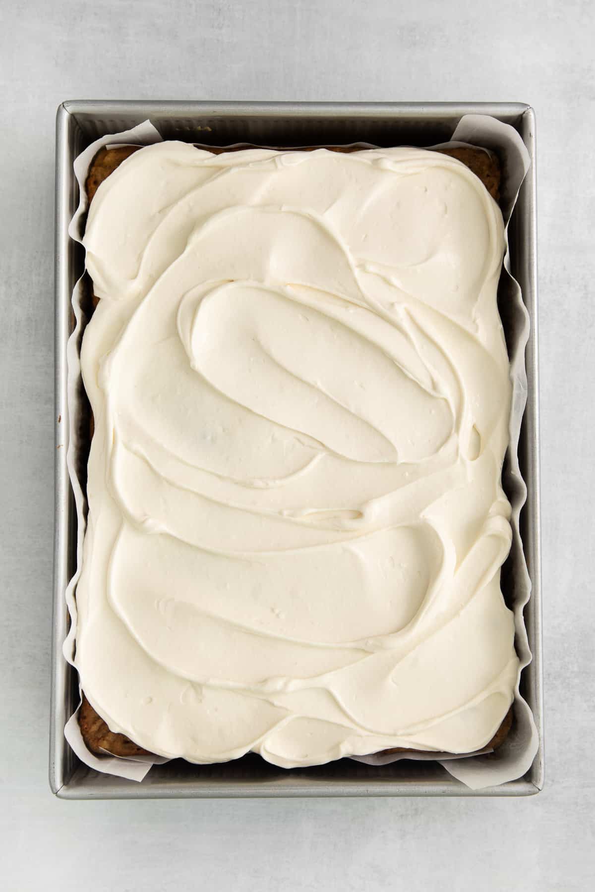 Apple cake with cream cheese frosting. 