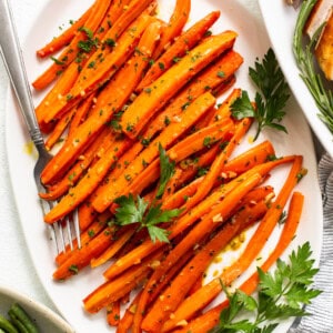 Garlic glazed carrots.