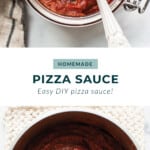 Homemade pizza sauce.