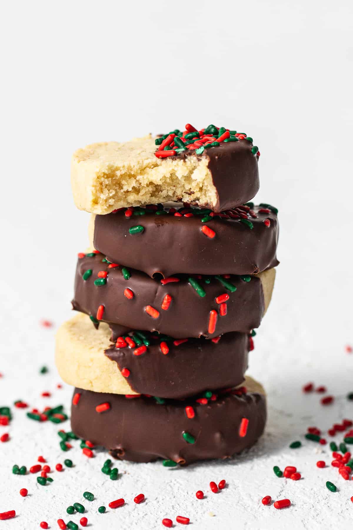 Stacked almond flour cookies. 