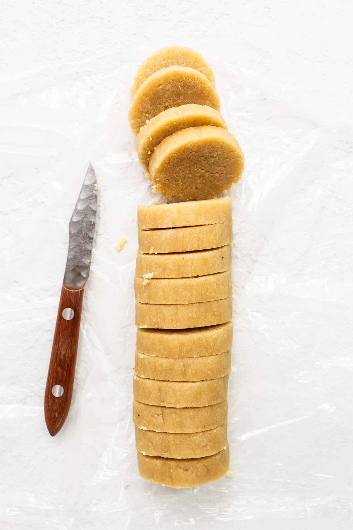 Sliced almond flour cookies. 