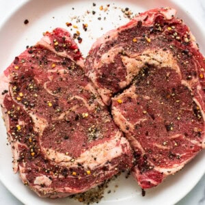 Dry rub on a steak.