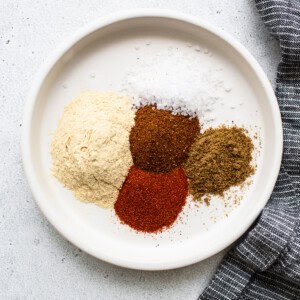 Dry spices for the couscous salad.