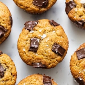 protein muffins on counter.