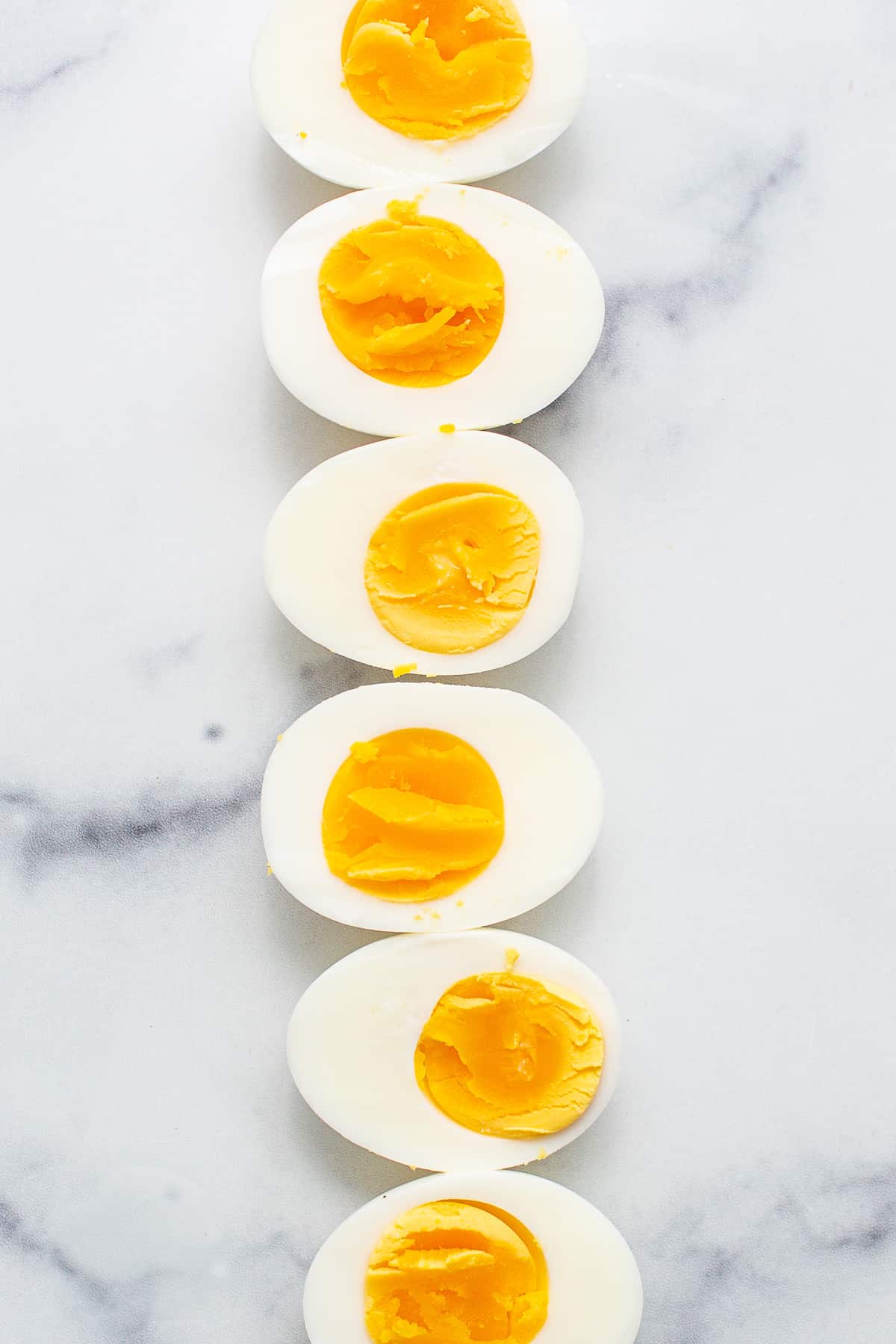 hard boiled eggs on counter.