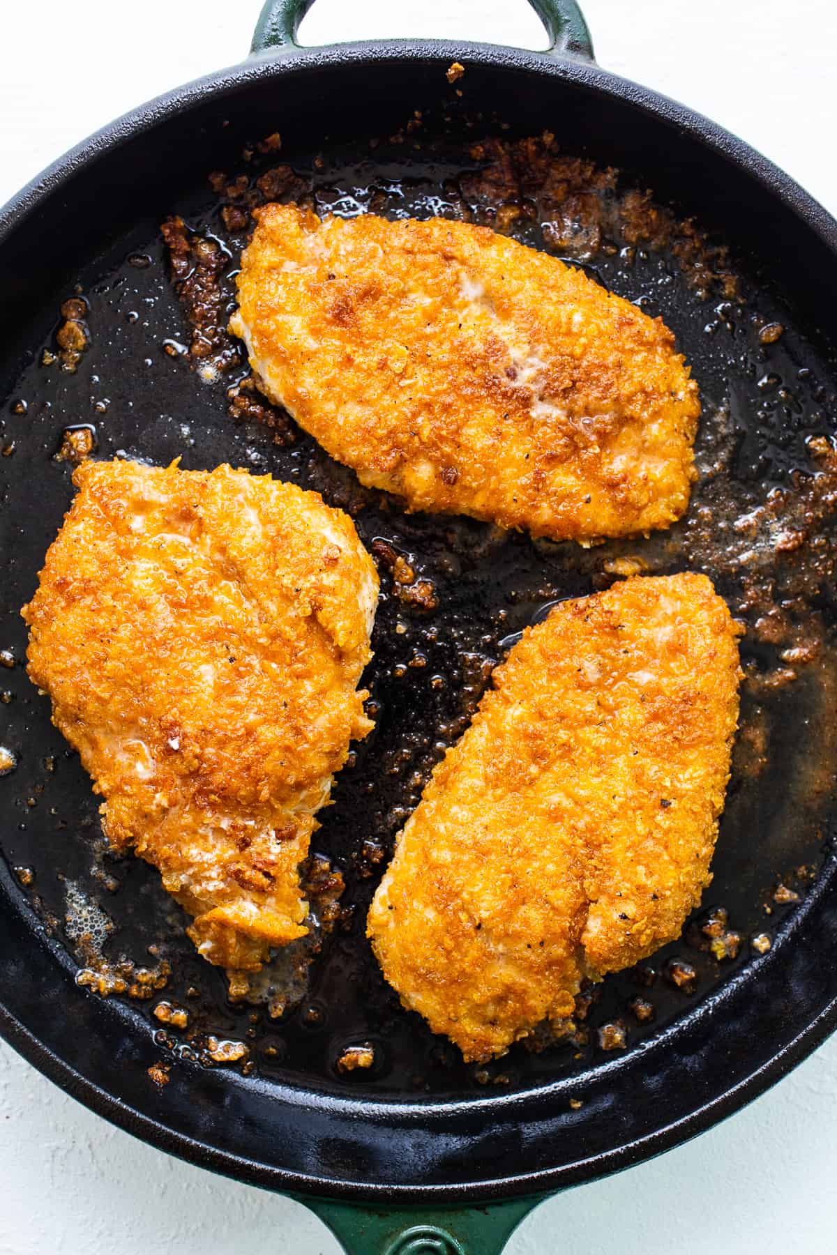 chicken breast in cast iron.