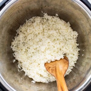 fluffed rice in instant pot.