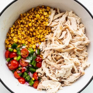 chicken salad in bowl.