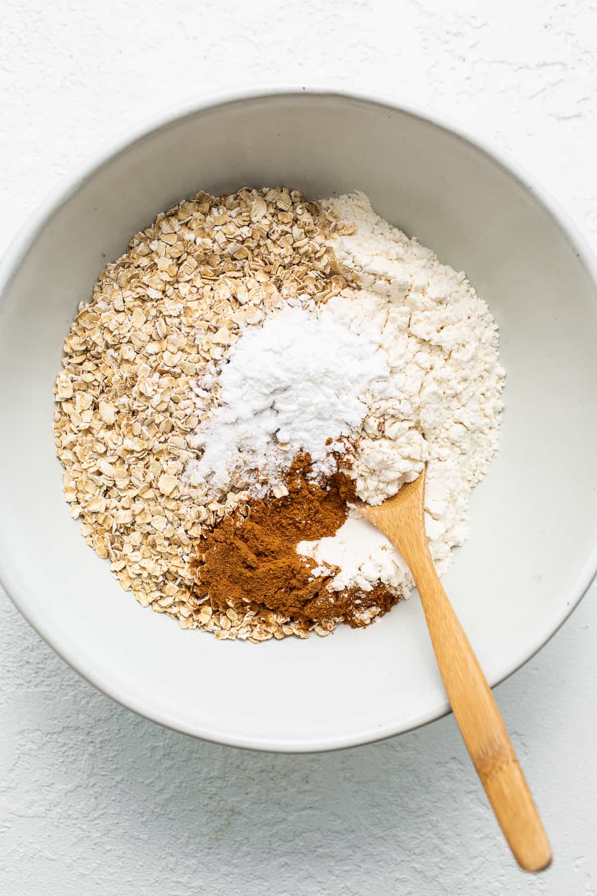 Dry ingredients in a bowl.