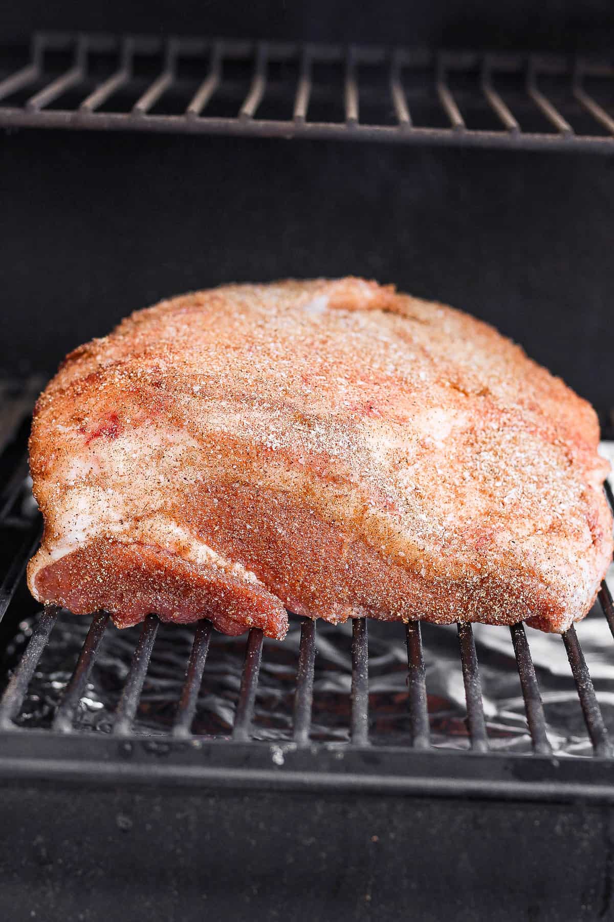 Ham on a smoker. 