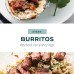 Steak burritos.