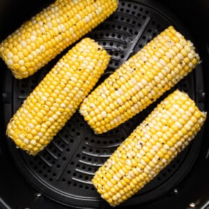 corn on the cob in an air fryer.