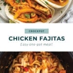 Chicken fajitas in a crock pot.