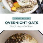 Peach cream overnight oats.