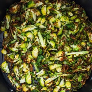 Brussels sprouts in an air fryer.