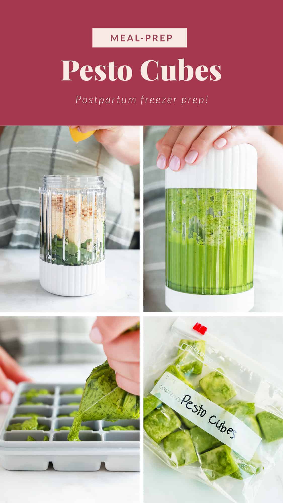 How to make pesto cubes.