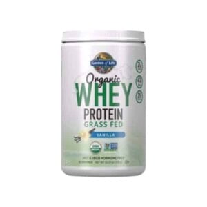 Organic whey protein fed vanilla.