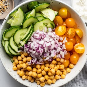 Chickpea chickpea salad.