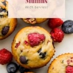 Greek yogurt muffins with berries.